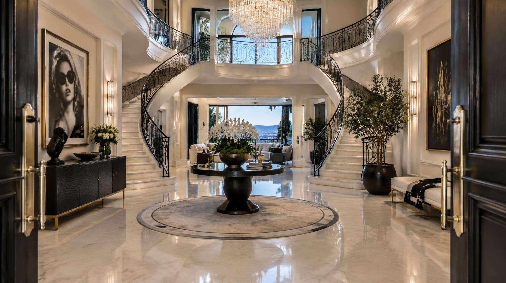 celebrity home entrance
