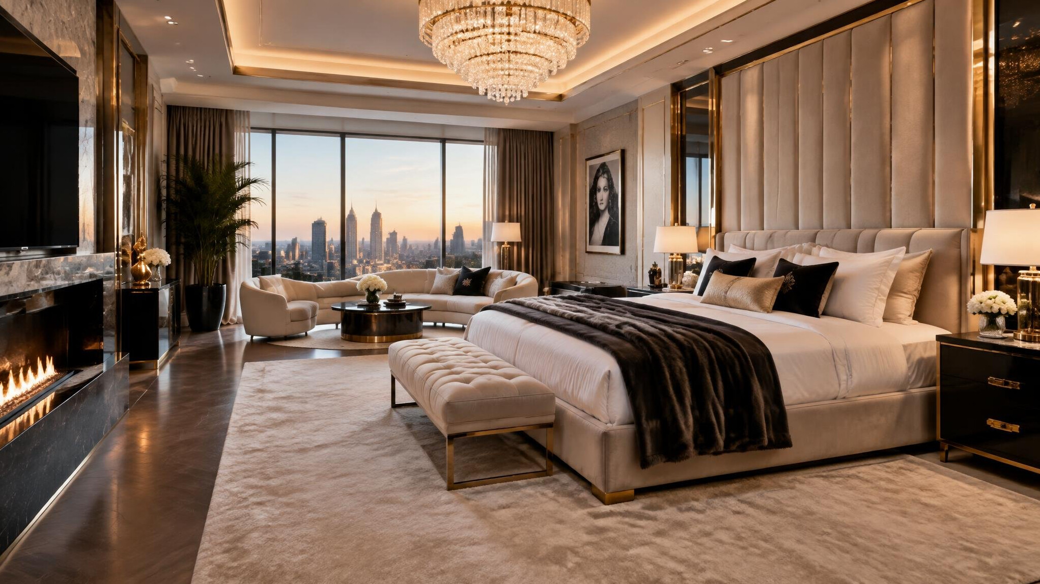 luxury celebrity bedroom