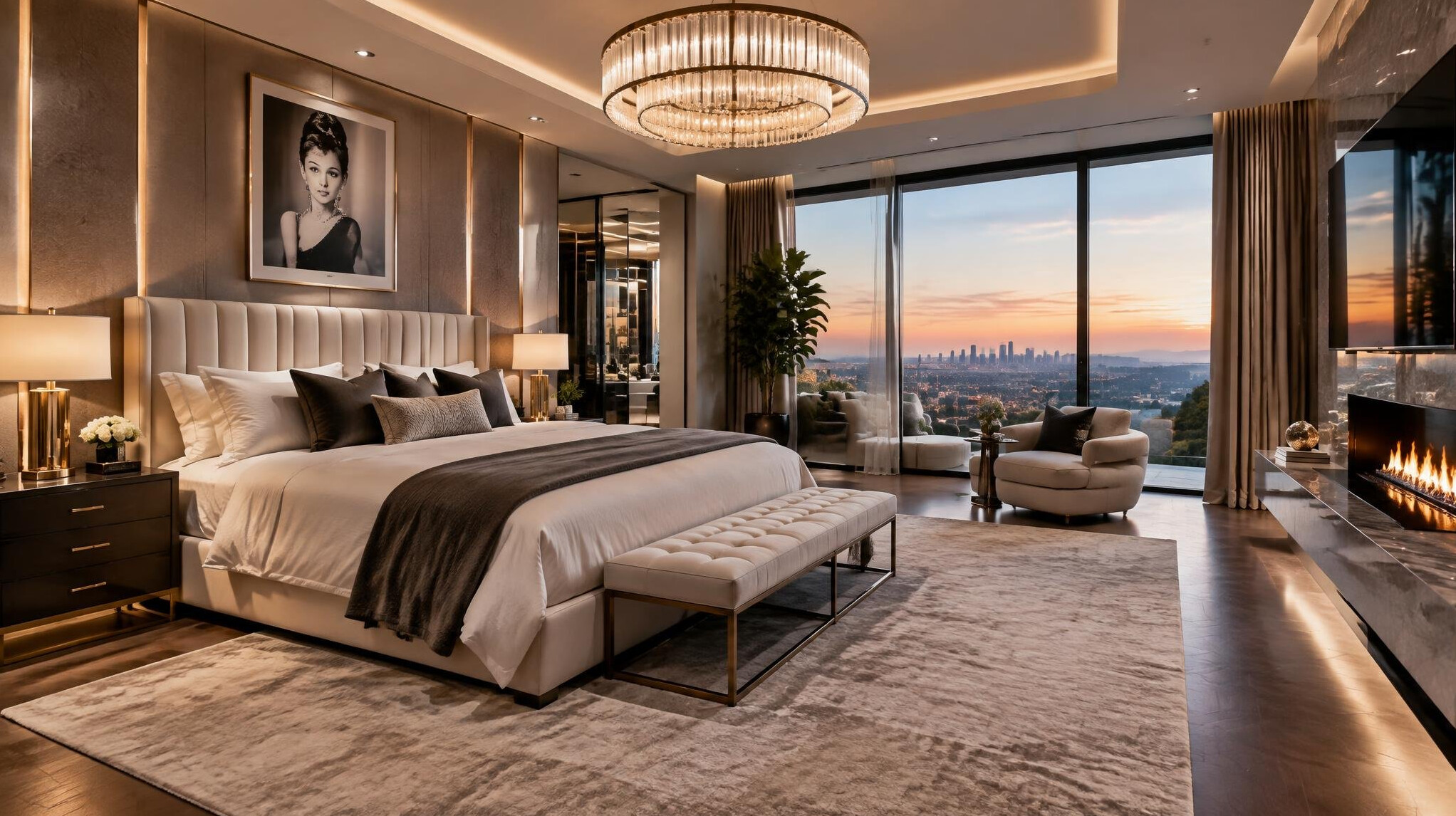 celebrity bedroom interior