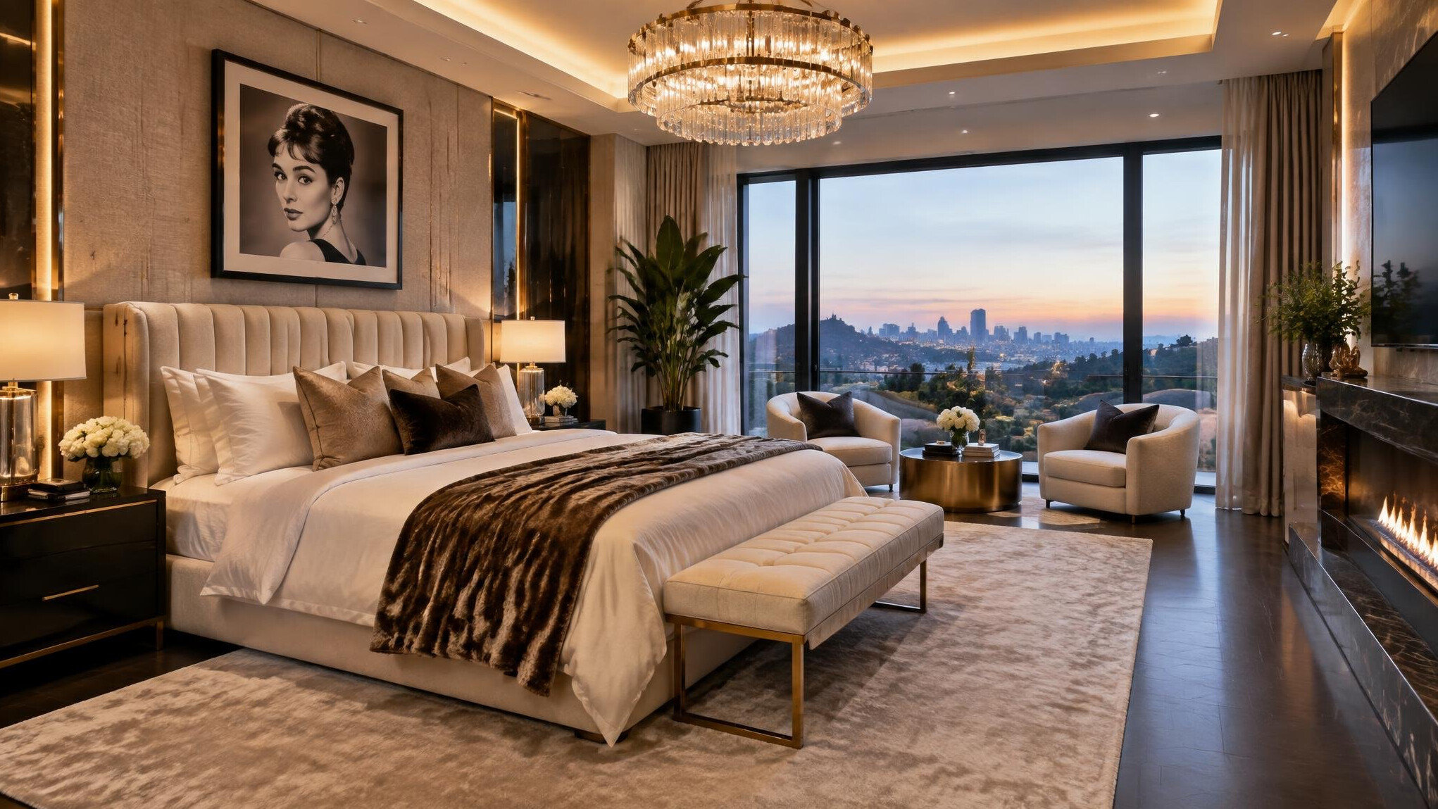 celebrity bedroom interior